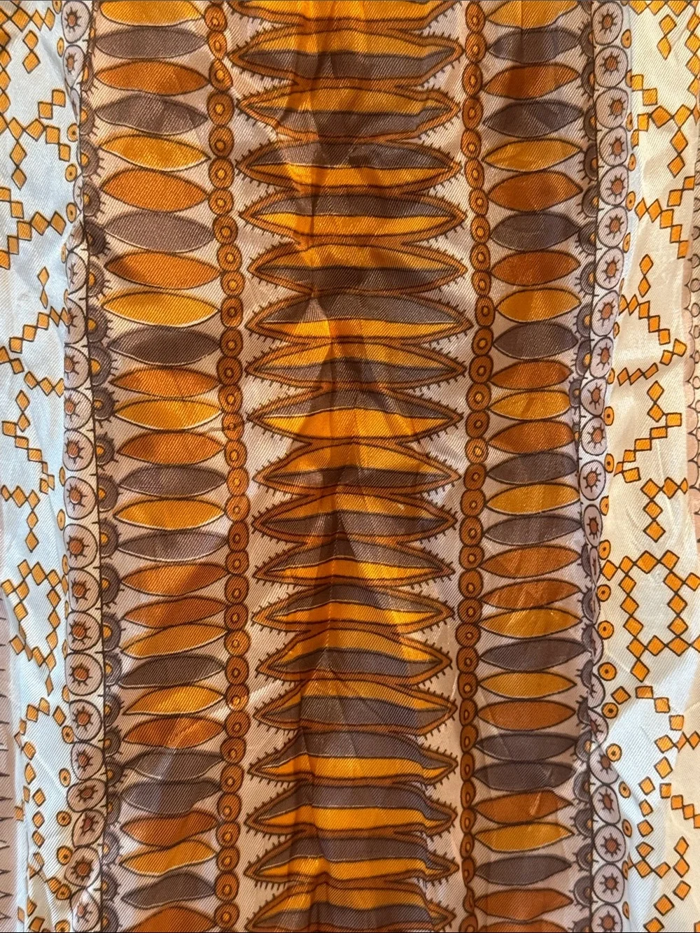 Vintage Patterned Fabric Scarf